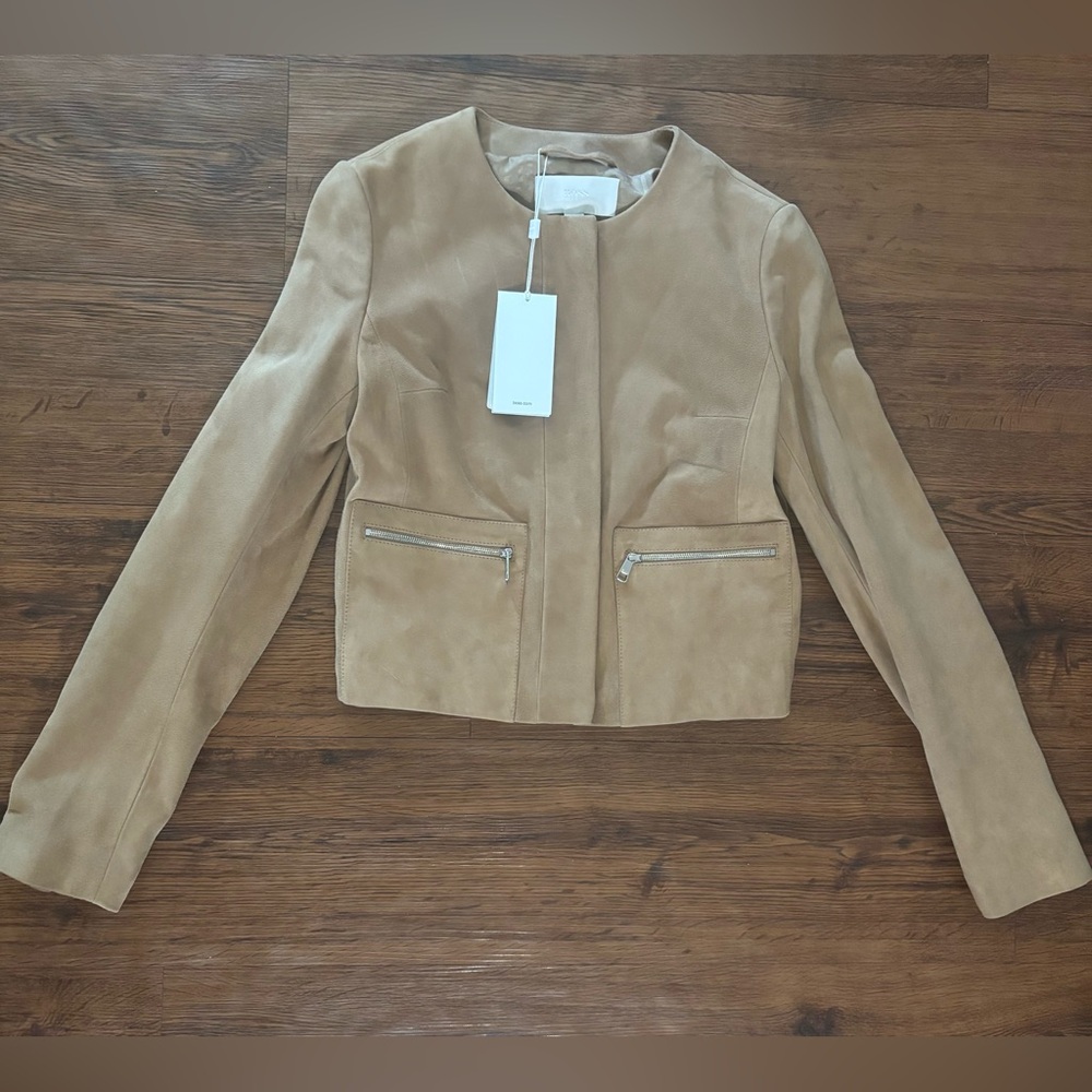 Hugo Boss Camel Women's Leather Jacket